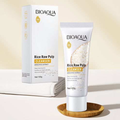 🌾 Bioaqua Rice Raw Pulp Cleanser – Purity from the Grain, Radiance from Within 🌾