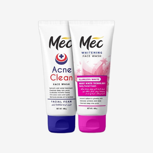 Mec Whitening Face wash (Pack of 2) Flawless white and Acne clean face wash.