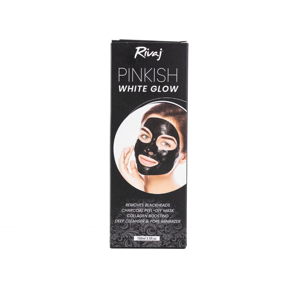 Pinkish White Glow Charcoal Black Peel Off Mask 100ml.